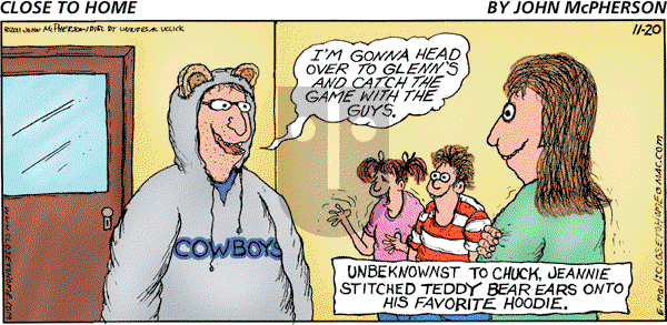 Close to Home on Sunday November 20, 2011 Comic Strip