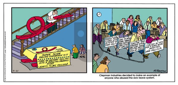 Close to Home on Sunday April 21, 1996 Comic Strip