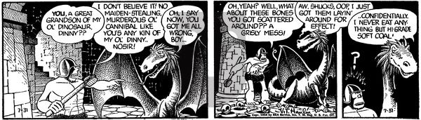 Alley Oop on Saturday July 31, 1954 Comic Strip