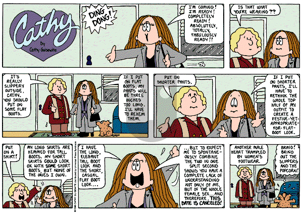Cathy Classics - Sunday November 17, 1996 Comic Strip