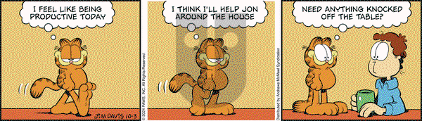 Garfield - Thursday October 3, 2024 Comic Strip