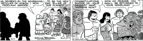 Alley Oop on Thursday June 11, 1998 Comic Strip