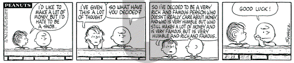 Peanuts on Saturday February 23, 1963 Comic Strip