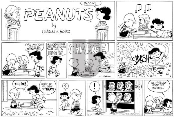 Peanuts on Sunday February 27, 1955 Comic Strip