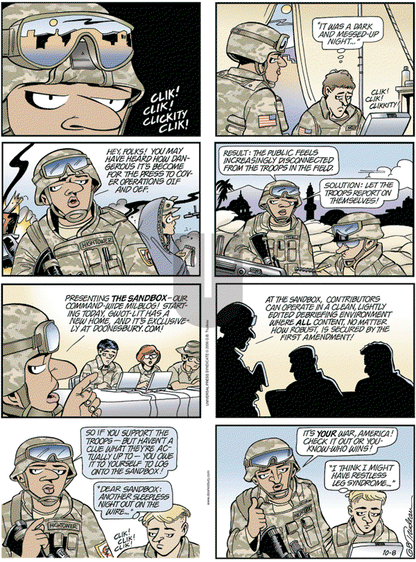 Doonesbury - Sunday October 8, 2006 Comic Strip
