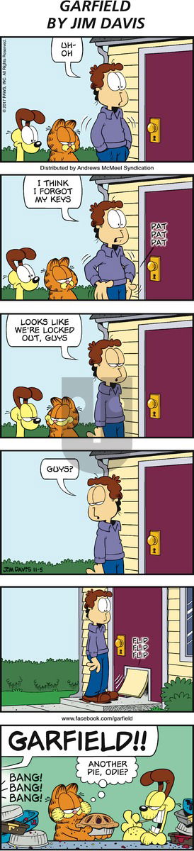 Garfield on Sunday November 5, 2017 Comic Strip