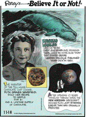 Ripley's Believe It or Not on Wednesday November 16, 2016 Comic Strip