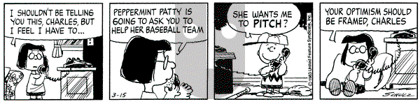 Peanuts on Tuesday March 15, 1983 Comic Strip