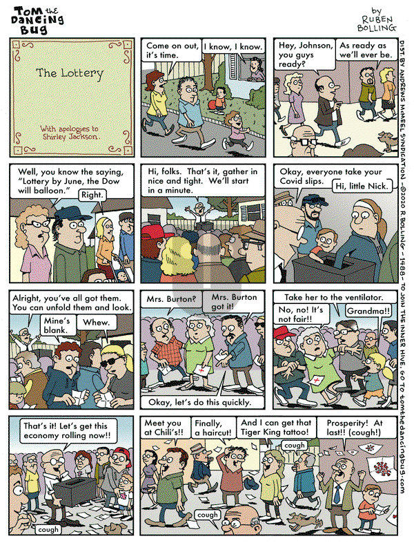 Tom the Dancing Bug on Friday May 22, 2020 Comic Strip