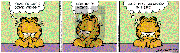 Garfield on Tuesday March 25, 2003 Comic Strip
