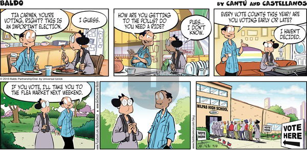 Baldo on Sunday November 6, 2016 Comic Strip