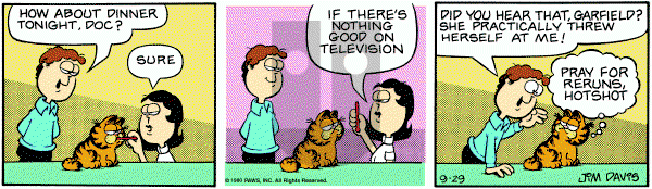 Garfield on Monday September 29, 1980 Comic Strip