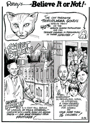 Ripley's Believe It or Not on Monday February 26, 2007 Comic Strip