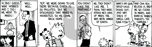 Calvin and Hobbes - Saturday October 1, 1988 Comic Strip