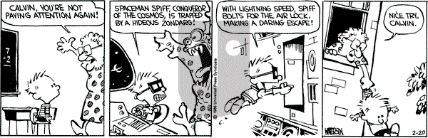 Calvin and Hobbes on Thursday February 20, 1986 Comic Strip