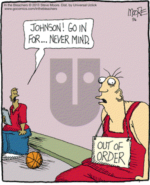 In the Bleachers on Wednesday January 16, 2013 Comic Strip