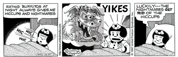 Nancy on Monday April 28, 1997 Comic Strip