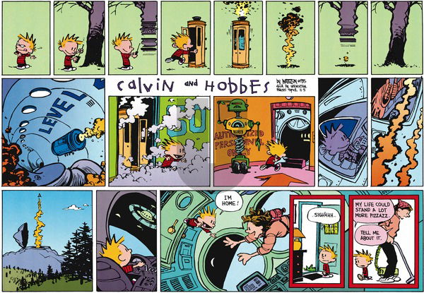 Calvin and Hobbes on Sunday November 5, 1995 Comic Strip