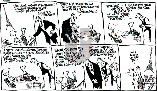 Pat Oliphant on Wednesday July 19, 1995 Comic Strip