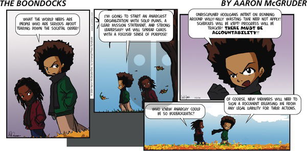 The Boondocks on Sunday November 14, 2004 Comic Strip