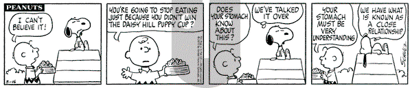 Peanuts - Friday March 16, 1973 Comic Strip
