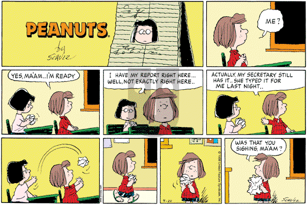 Peanuts - Sunday September 20, 1998 Comic Strip