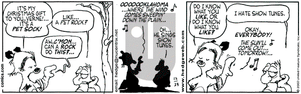 Over the Hedge - Monday December 23, 2002 Comic Strip