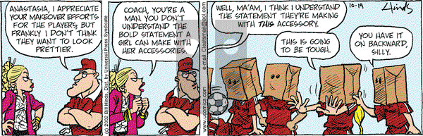 Cleats on Saturday October 19, 2002 Comic Strip