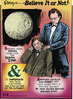 Ripley's Believe It or Not on Thursday February 16, 2017 Comic Strip
