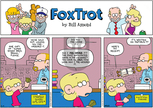 FoxTrot on Saturday May 24, 2008 Comic Strip