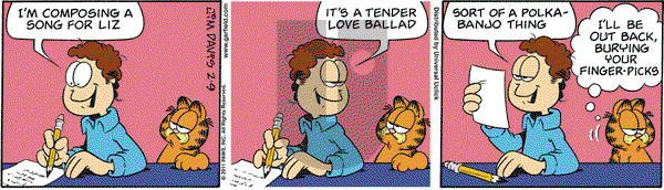 Garfield on Wednesday February 9, 2011 Comic Strip