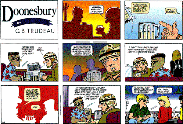 Doonesbury on Sunday January 12, 1992 Comic Strip