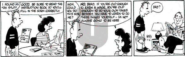 Luann on Tuesday April 12, 1994 Comic Strip