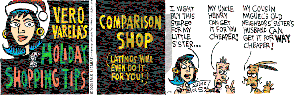 La Cucaracha - Wednesday December 10, 2008 Comic Strip