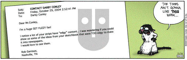 Get Fuzzy on Wednesday December 1, 2004 Comic Strip