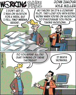 Working Daze - Monday March 28, 2005 Comic Strip