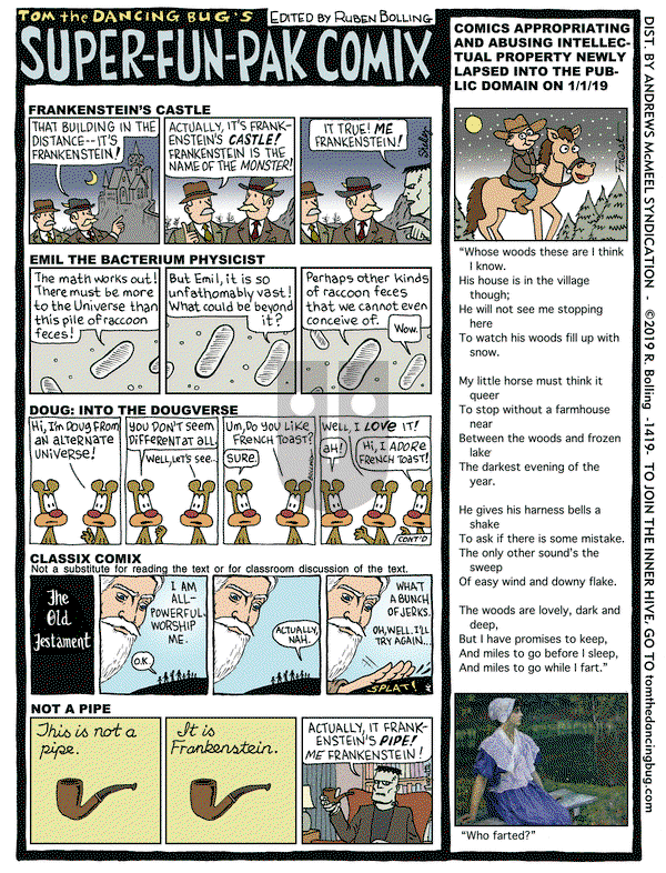 Tom the Dancing Bug on Friday January 4, 2019 Comic Strip