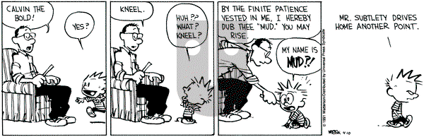 Calvin and Hobbes on Wednesday April 10, 1991 Comic Strip