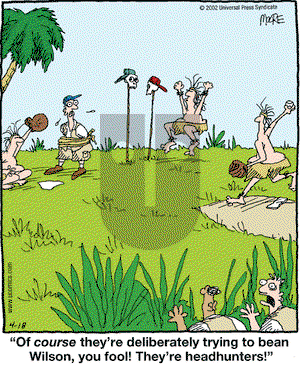 In the Bleachers on Thursday April 18, 2002 Comic Strip