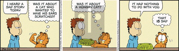 Garfield on Saturday April 28, 2018 Comic Strip