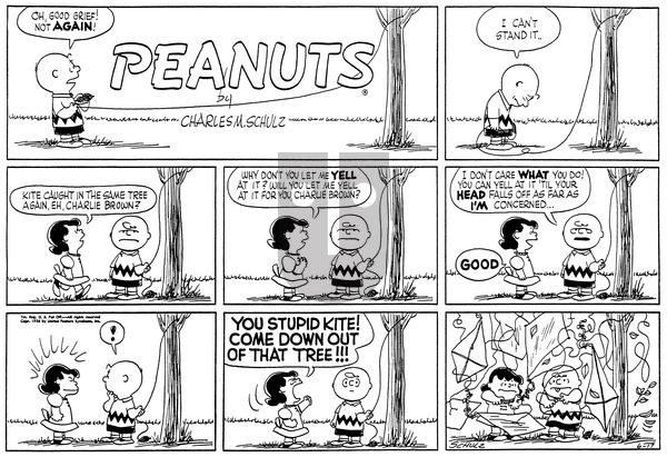Peanuts on Sunday June 17, 1956 Comic Strip