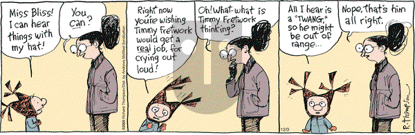 Cul de Sac on Tuesday December 3, 2019 Comic Strip