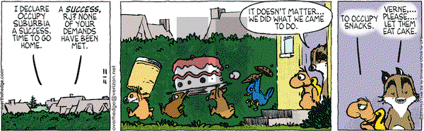 Over the Hedge on Friday November 11, 2011 Comic Strip