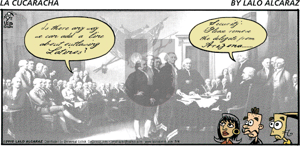 La Cucaracha on Sunday July 4, 2010 Comic Strip