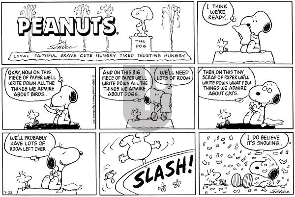 Peanuts on Sunday July 23, 1989 Comic Strip