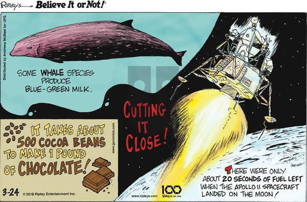 Ripley's Believe It or Not on Sunday March 24, 2019 Comic Strip