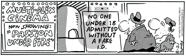 Frank and Ernest on Saturday August 21, 1999 Comic Strip