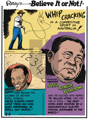 Ripley's Believe It or Not on Wednesday June 9, 2010 Comic Strip