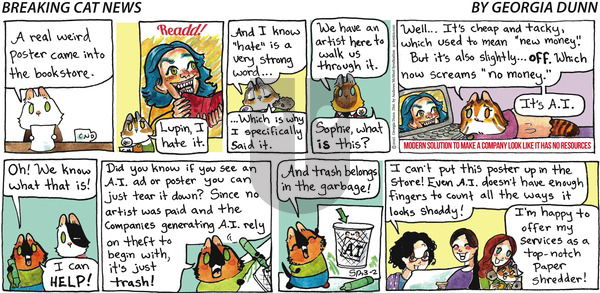 Breaking Cat News on Sunday March 2, 2025 Comic Strip