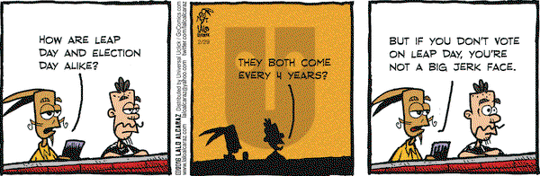 La Cucaracha on Monday February 29, 2016 Comic Strip